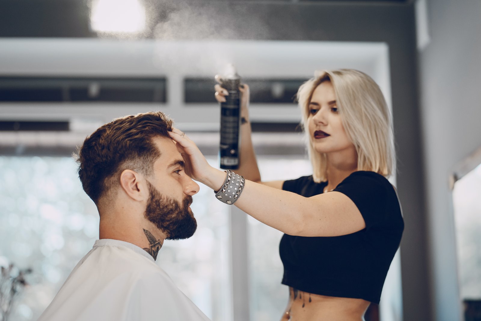 Beauty training center with students learning treatments